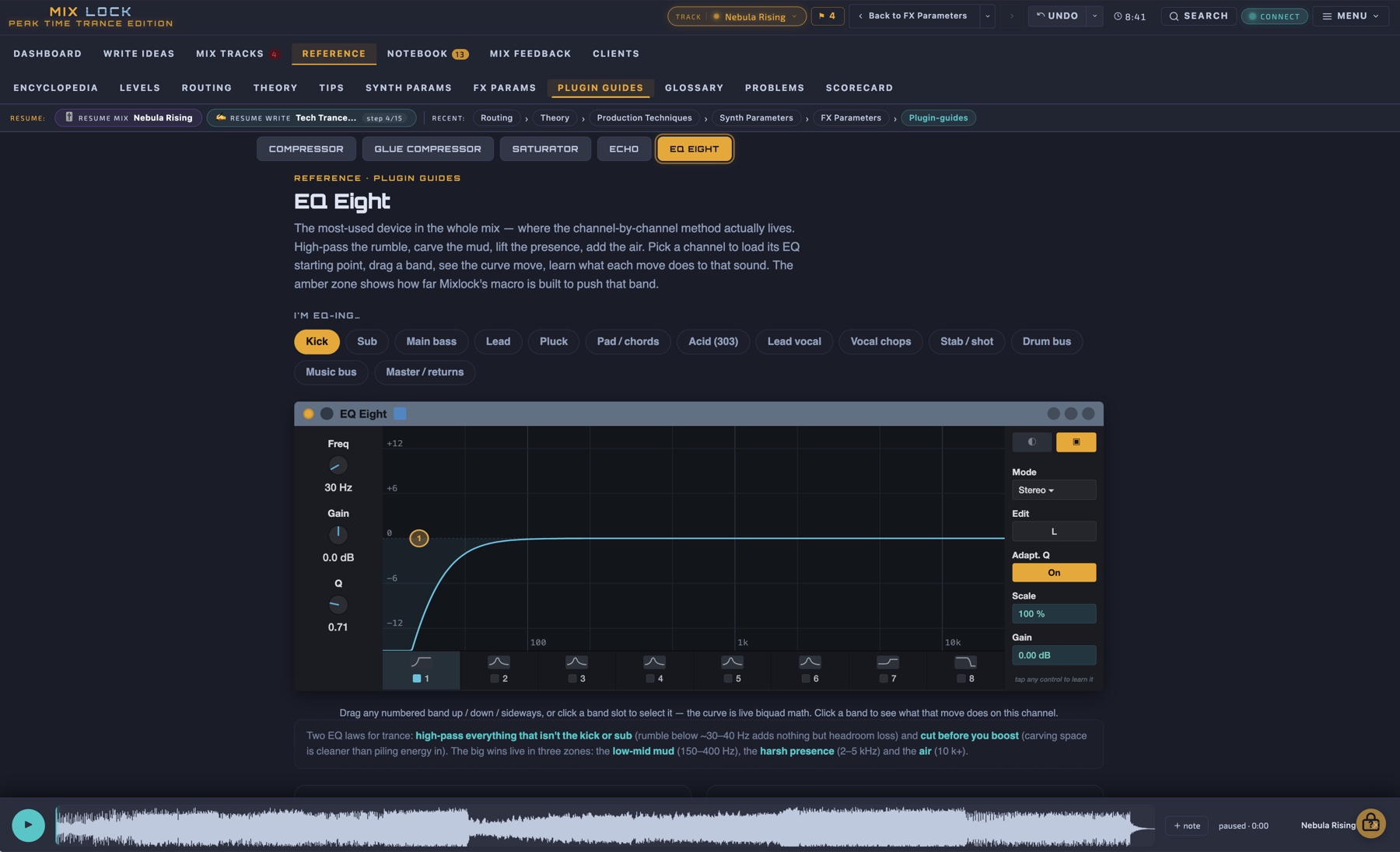 Plugin Guides — EQ Eight, channel-by-channel
